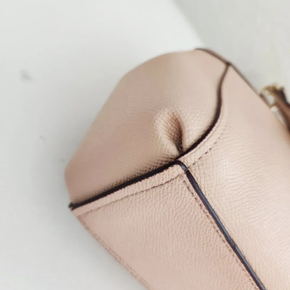 Like New Coach Mini Brooke Blush Leather Shoulder Bag Purse - Picture 12 of 17